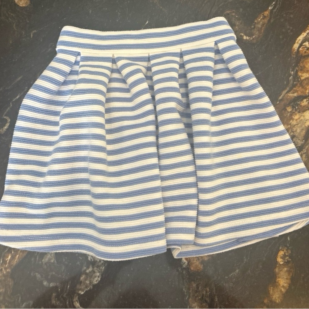 Gymboree Blue and White Striped Skirt size girls 7